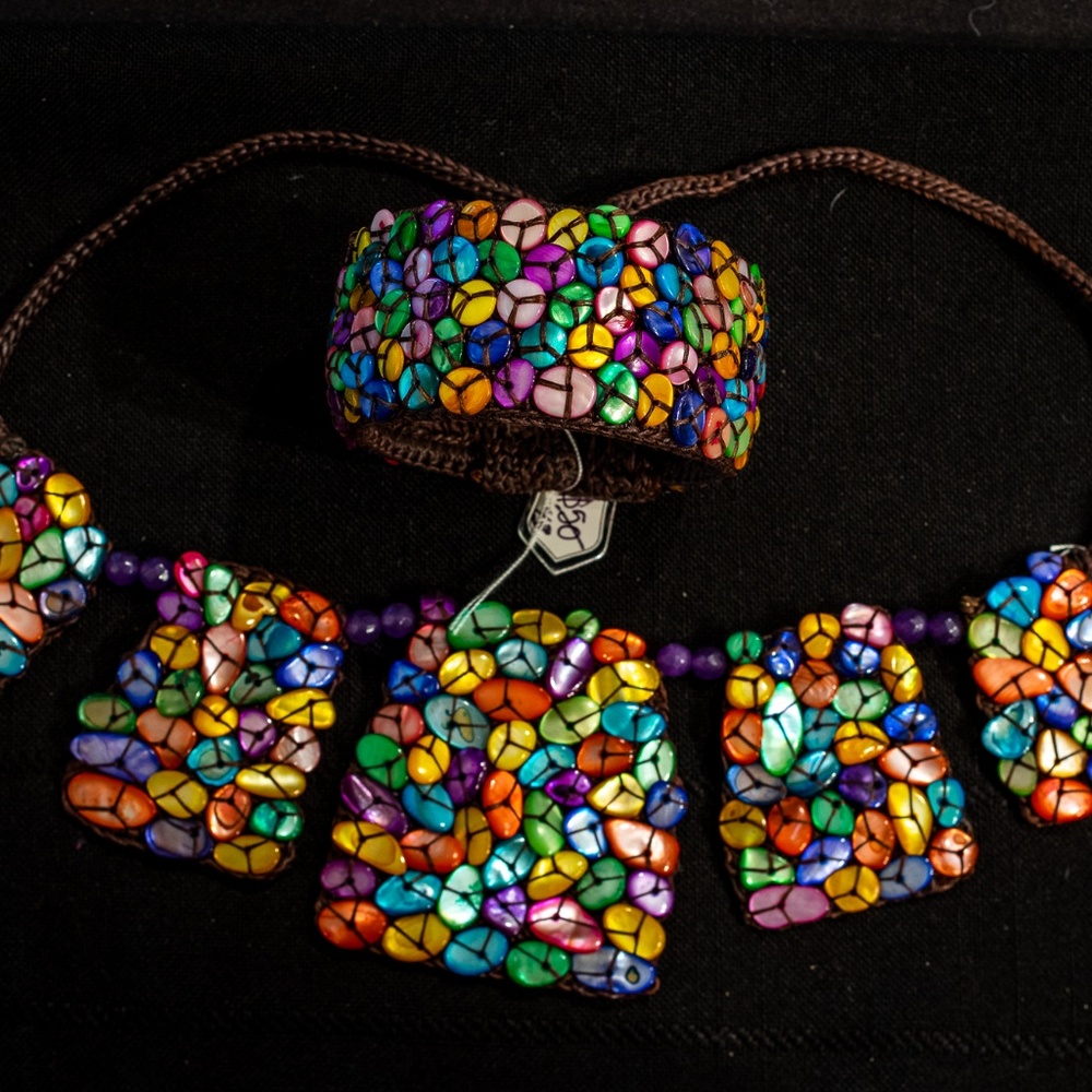 Necklace and Bracelet Handmade Mother of Pearl